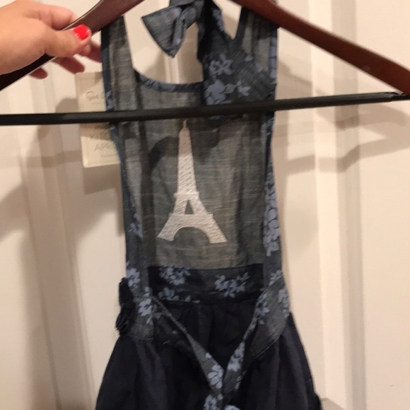 Sur La Table Blue Apron Girls One Size Eiffel Tower NWT - Picture 4 of 4